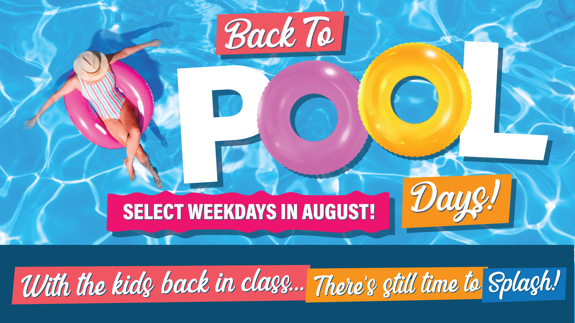 With the kids back in class, there's still plenty of time to splash!